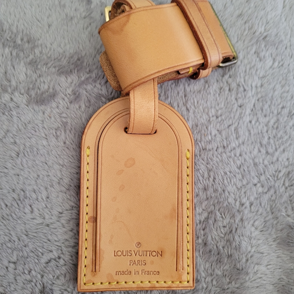 Louis vuitton luggage tag and poignet